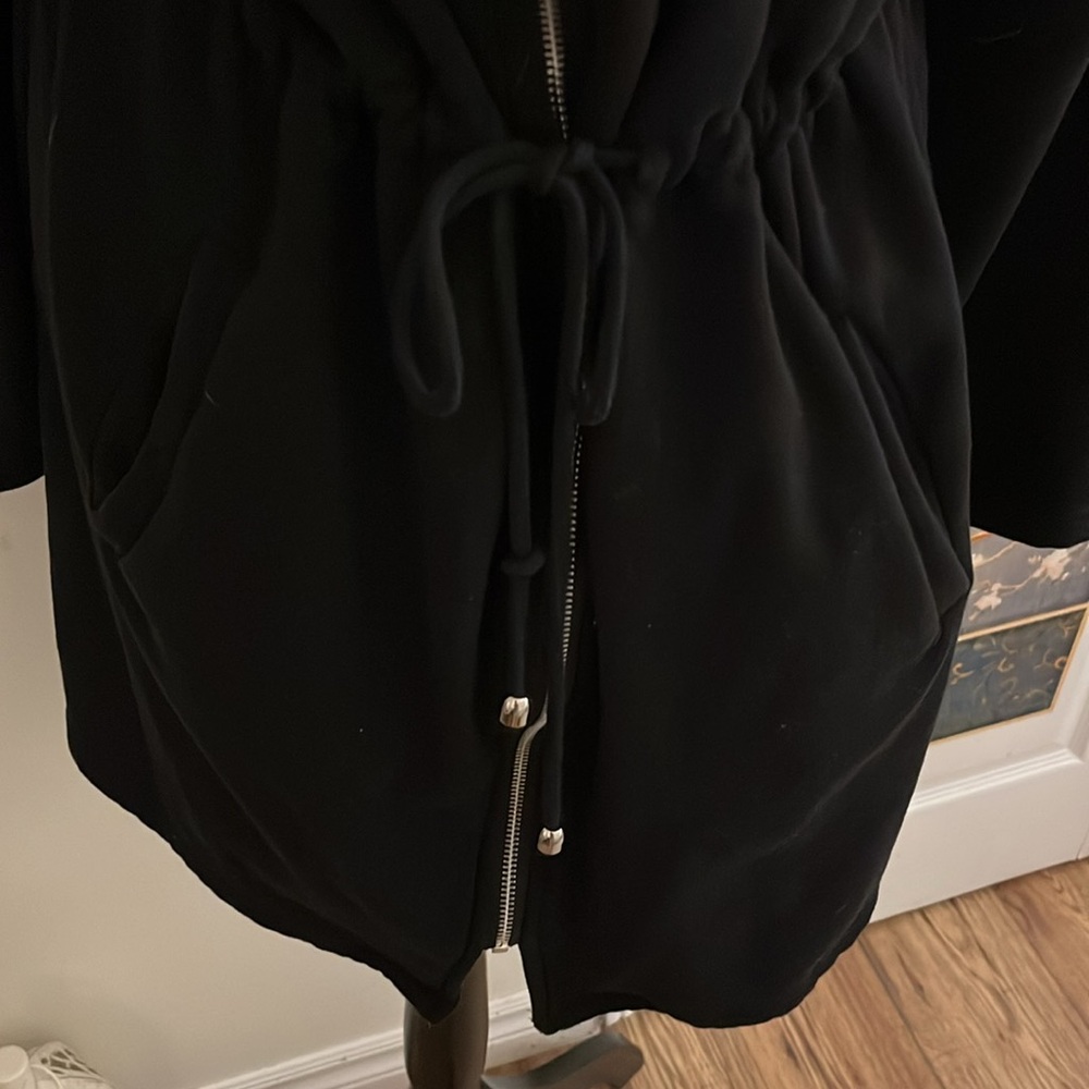 Black Hooded Women's Jacket - Picture 4 of 10